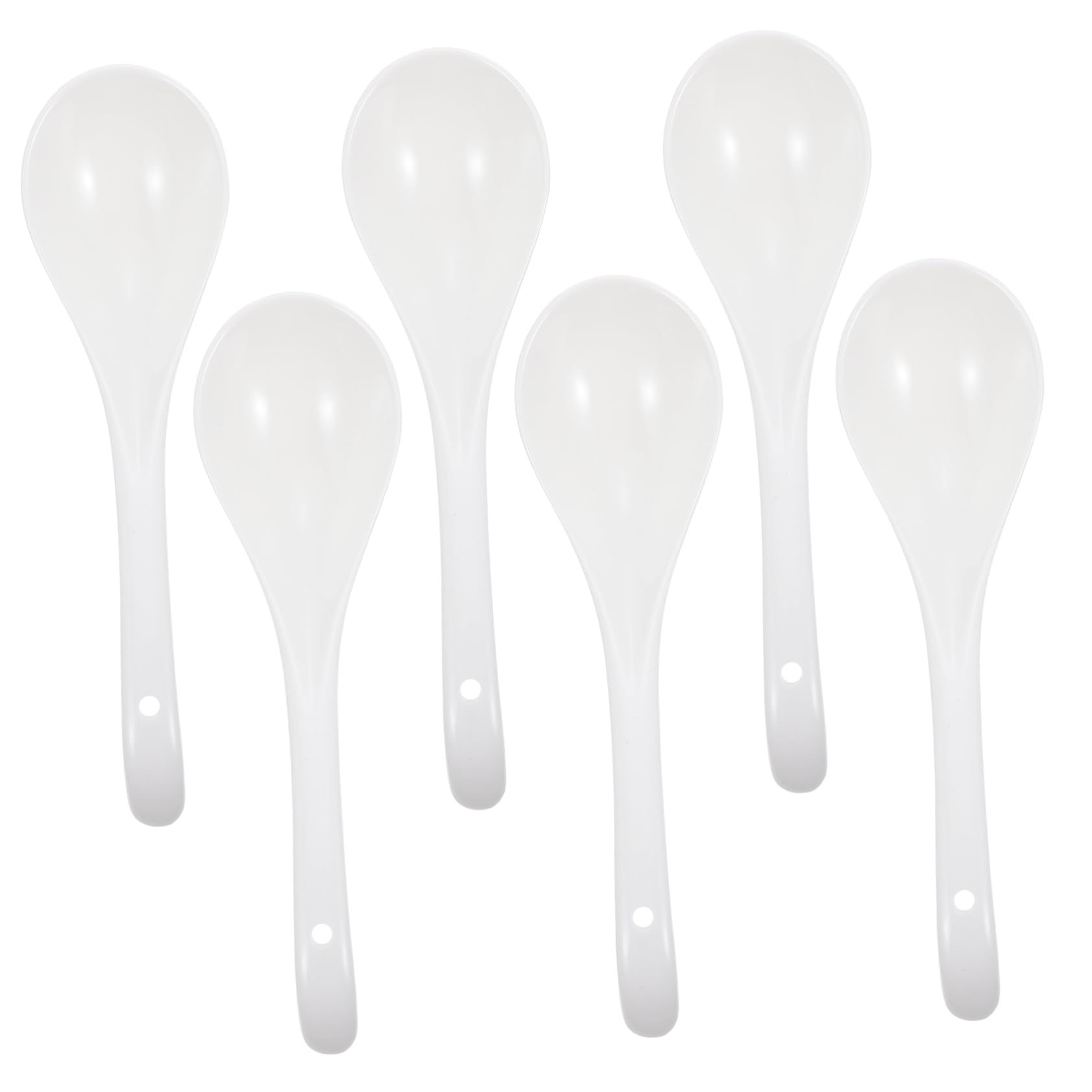 BESTOYARD 6stücke Keramik-suppenlöffel und Reislöffel für Hausgebrauch zum Servieren von Suppe und Reis Geeignet für Zuhause und Küche