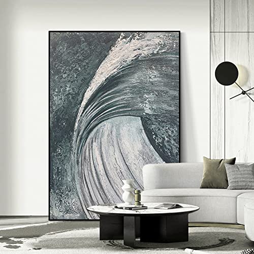 Peinture wabi-sabi paysage plage texture 3D art mural toile