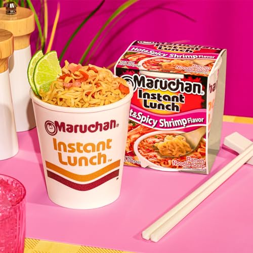 Maruchan Instant Lunch Hot & Spicy Shrimp, Ramen Noodle Soup, Microwaveable Meal, 2.25 Oz, 12 Count - Thumbnail 6
