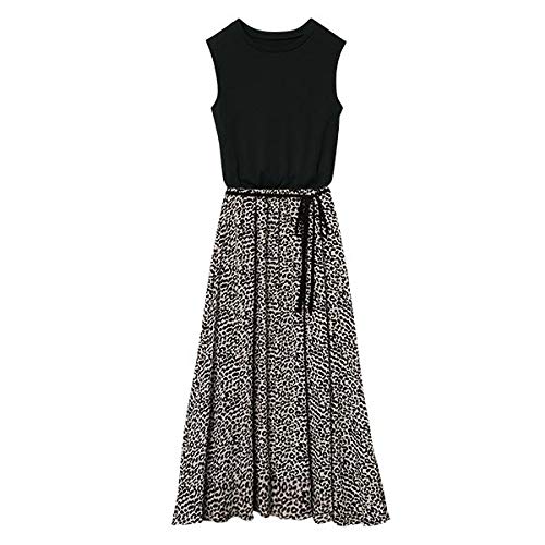 ラナン（Ranan） ノースリーブマキシワンピース【ヒョウガラ/L】