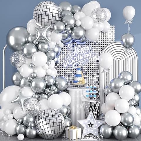 Paready Disco Ball Balloon Arch Kit Cover
