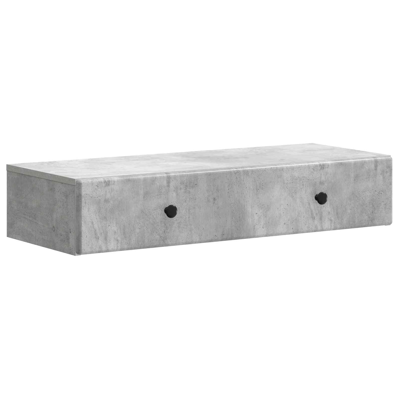 Armoire murale moderne gris béton pour libérer l'espace au sol