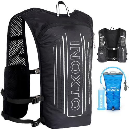 Image of INOXTO Running Hydration Vest Backpack,Lightweight Insulated Pack with 1.5L Water Bladder Bag Daypack for Trail Hiking Running Cycling Race Marathon for Women Men