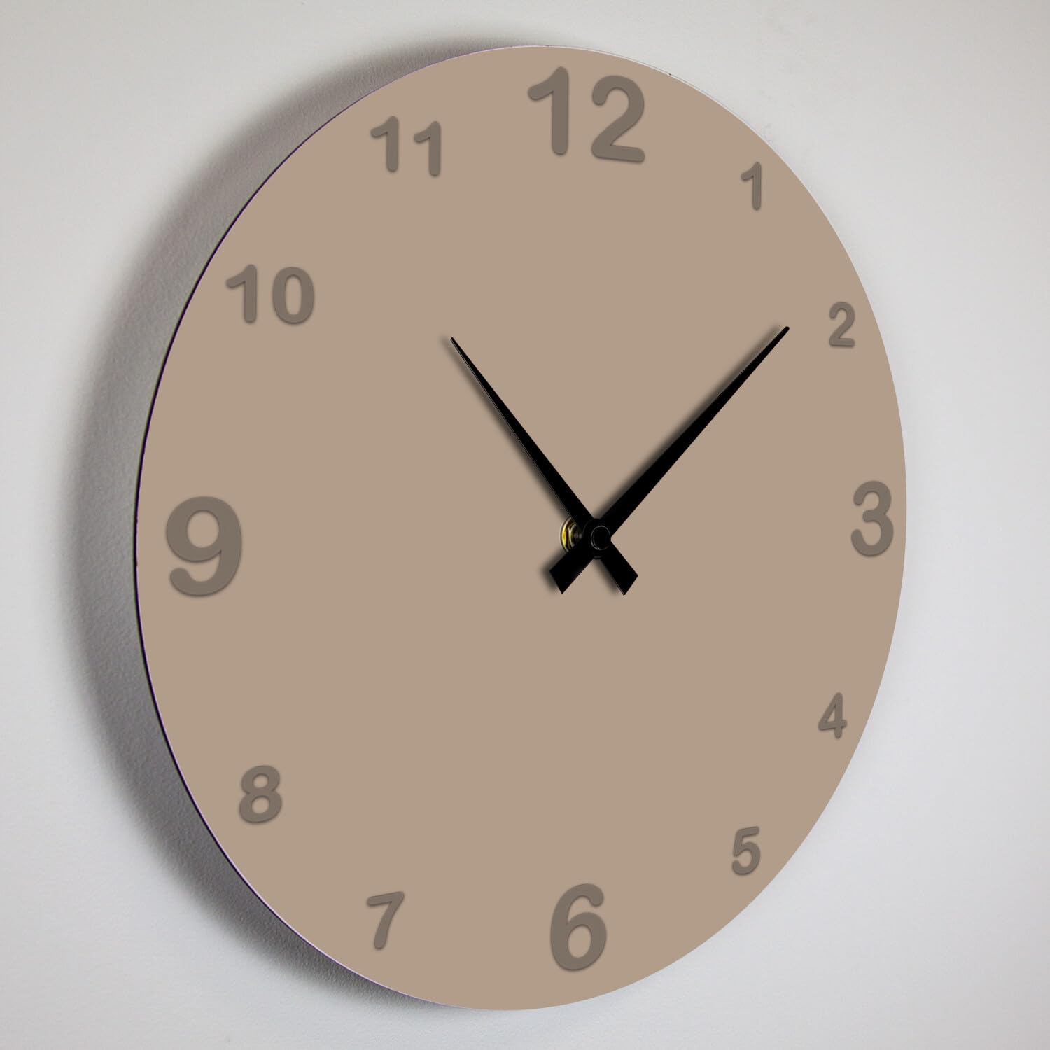 Giallobus - Reloj de línea Basic - Crema - Madera de MDF - Basic 30x30 - Mecanismo silencioso - Listo para Colgar - Modernos