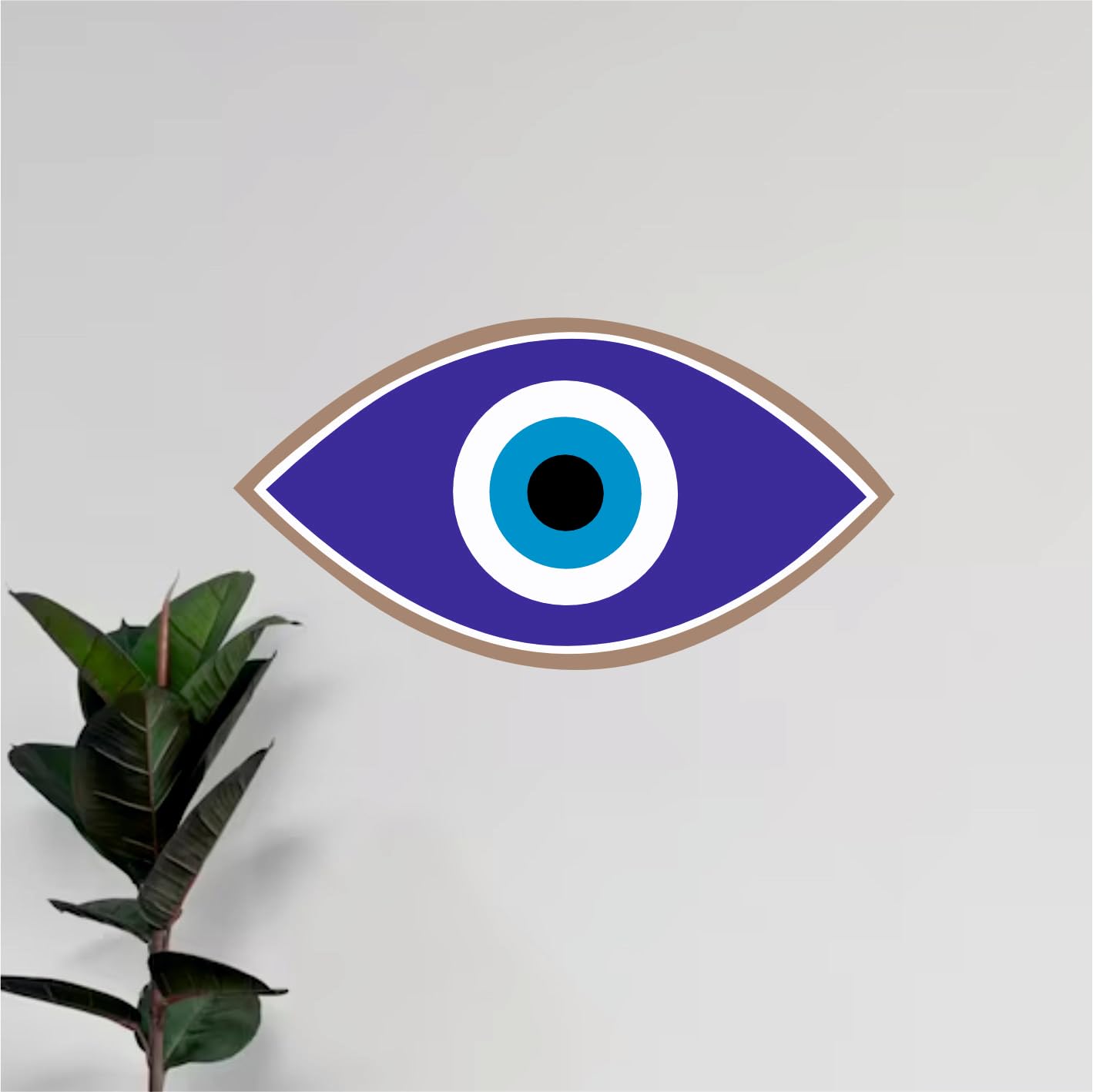 Nupur Studios “Blue Evil Eye” ready to hang wooden artwork for Home decor/Positive Vibes/Evil Eye/Handmade/Wall Art/Offices/Diwali Decoration/Good Luck Charm/Nazar Protection