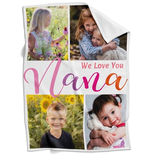Image of inkArts Custom Blanket with Photo, Personalized Blanket, Customized Photo Blankets, Customizable Picture Blankets, Personalized Photo Gifts for Kid Baby Girl Boy Pet