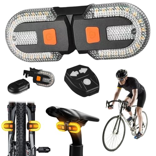 Drahtlose Fernbedienung für Fahrradrücklicht,Fahrrad Blinker,Blinker e Scooter,LED Drahtlose Fernbedienung Rücklicht-Wasserdicht Hochhelles Signal Licht Für Radfahren für Nachtfahrten (A)