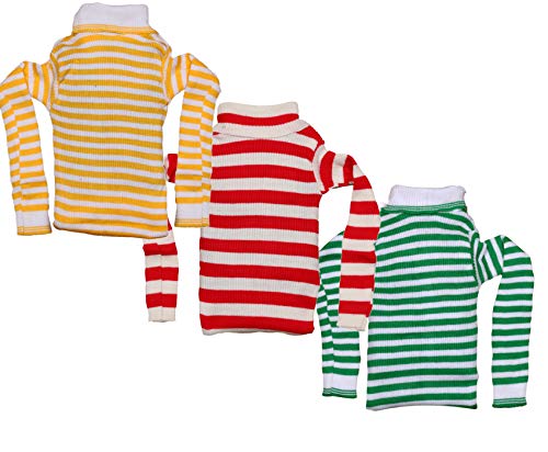 Image of IndiWeaves Boys Wollen Warm High Neck Full Sleeves T-Shirt /Inner /Skivvy for Winter Pack of 3(10110-242528-IW-P3-26 Yellow /Red /Green 6-7 Years)