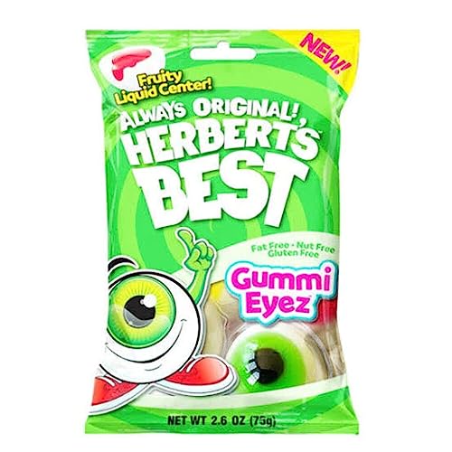 Herbert's Best Gummi Eyez | Gummy Eyes Gummy Candy with Fruity Liquid Center | Fun-Filled Flavors Fat Free Gluten Free Nut Free