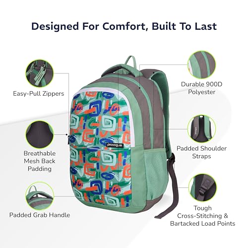 Image of Provogue Vortex EasyGo laptop backpack with large compartments, college bag, office backpack, travel bag, laptop bag for men and women with bottle holder and side pocket,33 Ltr