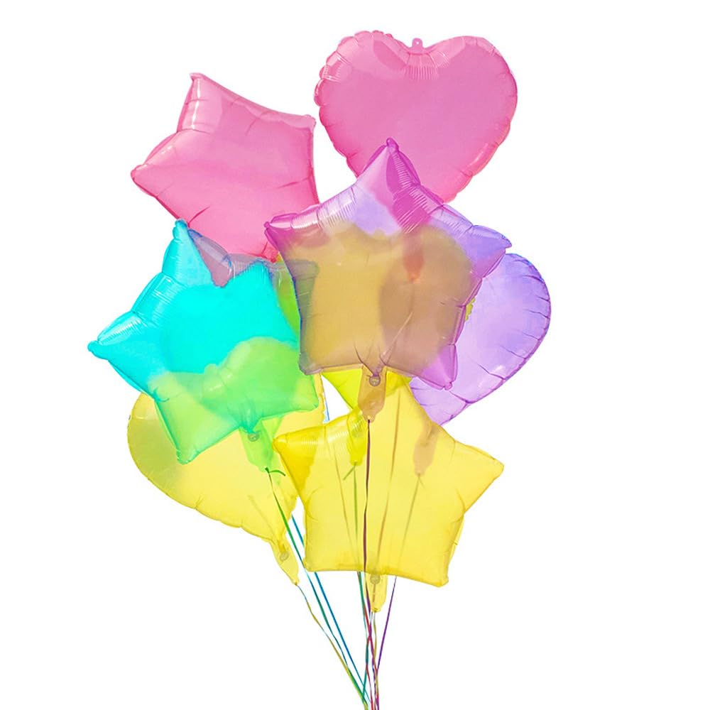 24 Pack Gold & Silver Star Balloons - 18 Inch Foil Mylar Balloons For Parties