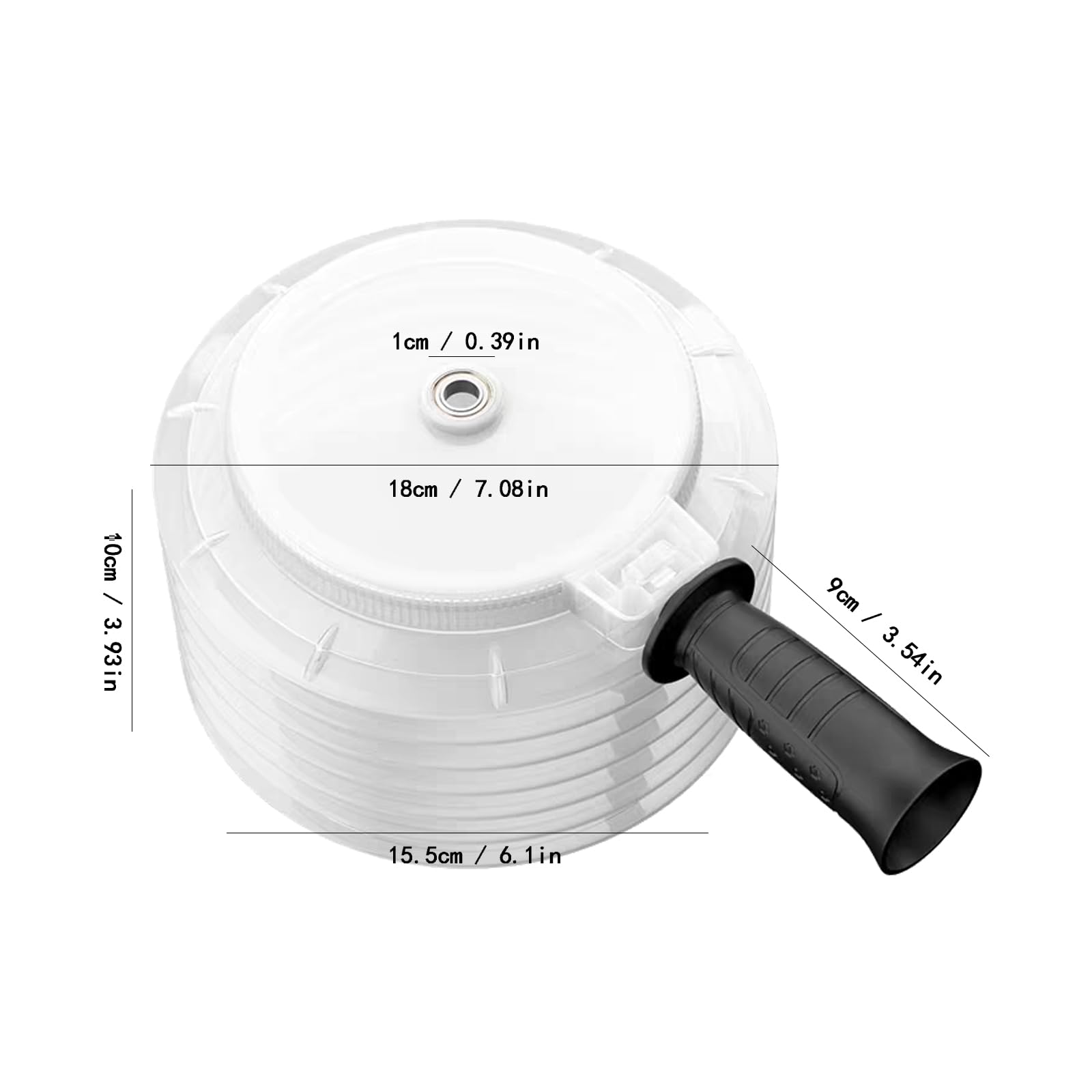 135mm Hole Saw Dust Bowl with Handle,2Pcs Shockproof Hole Saw Dust Collector Holesaw Dust Catcher,Transparent Rubber Scalable Dust Cover Collector for Electric Hammer,Percussion Drill,Hand Drill - Image 2