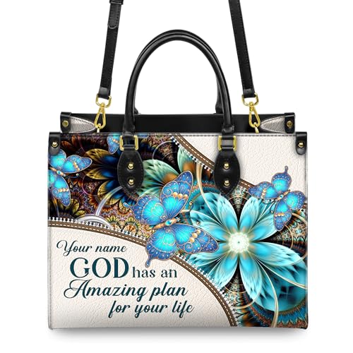 Personalized Leather Handbags with Name & Zipper – Perfect Christian Purses for Women | Ideal Christmas Gift for Mom4