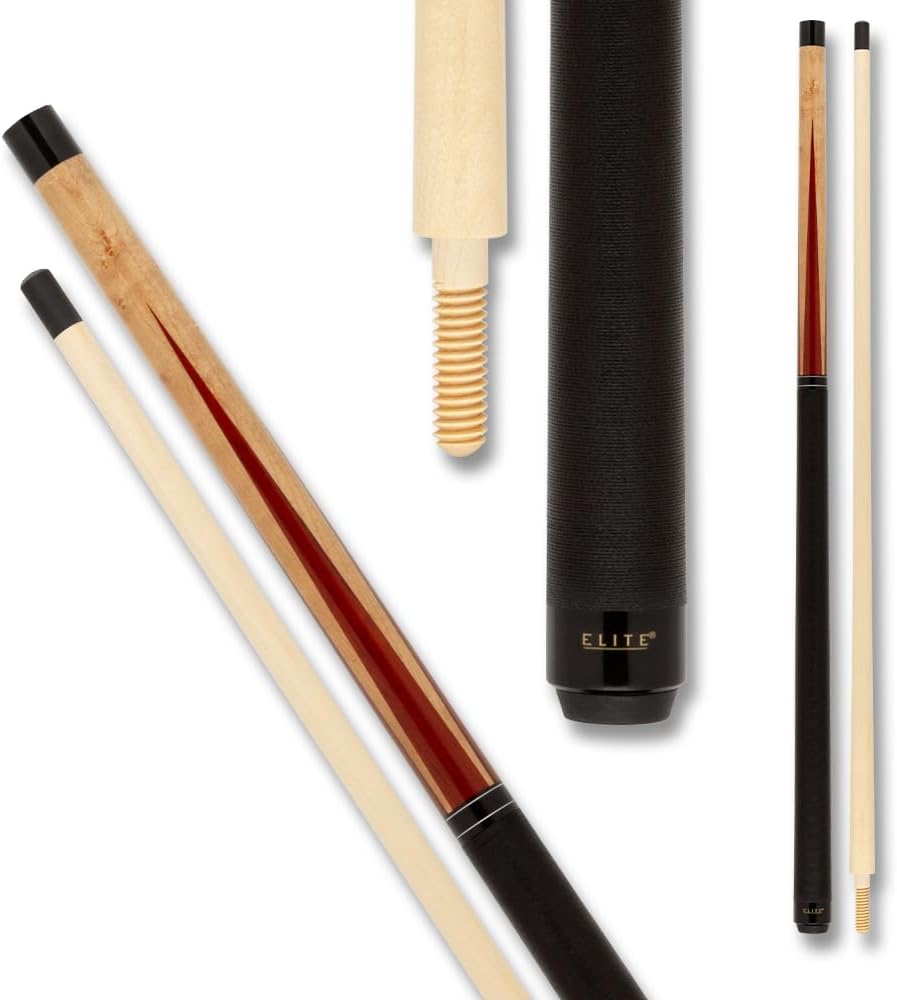 Elite ELBKRS Break Pool Cue - Birdseye Maple, Black Veneers and Rosewood Points