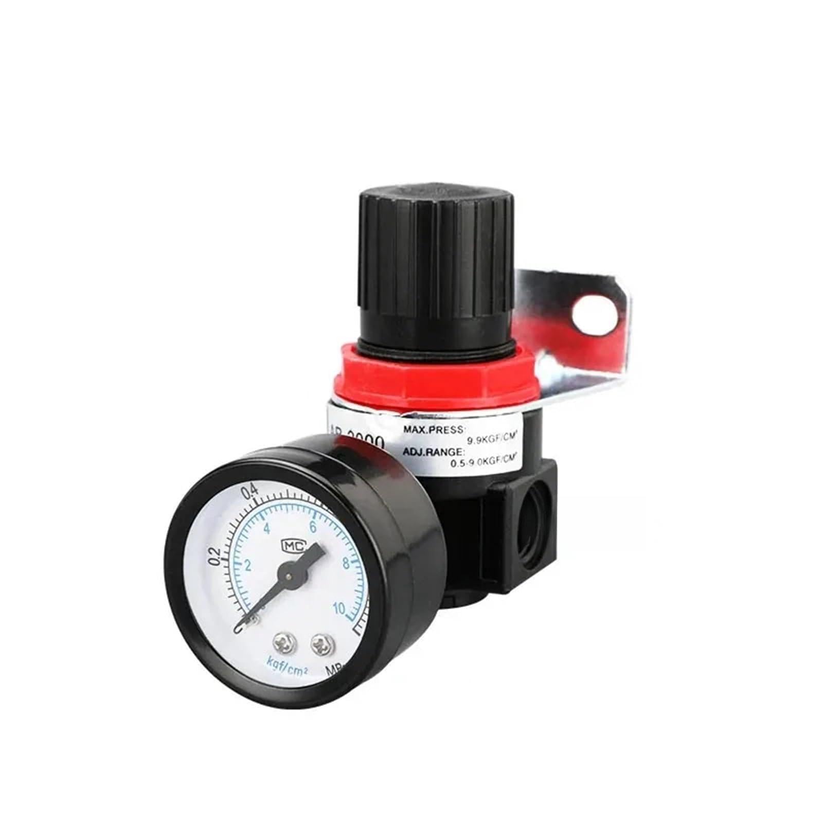 1 pz AR2000 G1/4 Regolatore di Pressione 'aria Regolabile Controllo del Compressore Pompa di Regolazione valvola di Regolazione del Gas Unità di Trattamento con Manometro(AR2000)
