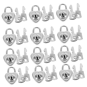 Foytoki Heart Shape 12pcs Padlock Set