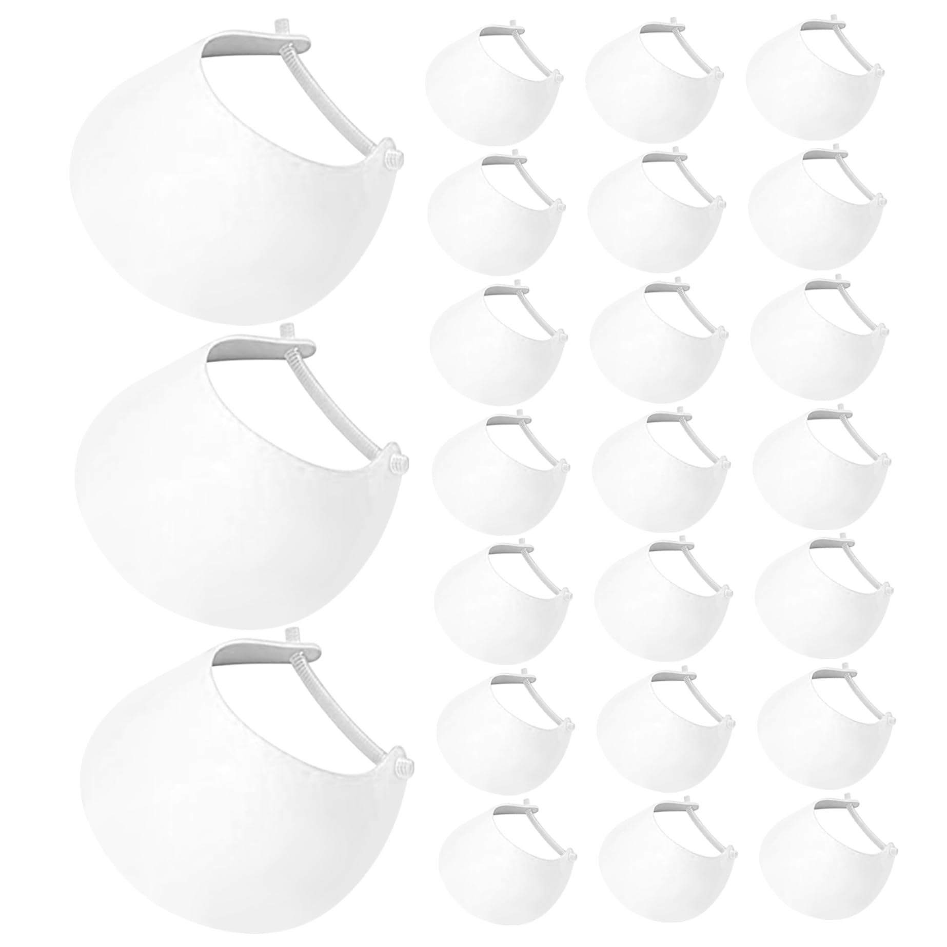 Visières pour enfants (lot de 24) en mousse avec élastiques 24x17 cm réglables et souples. Idéales pour la plage l'été les activités manuelles et les projets artistiques des enfants.