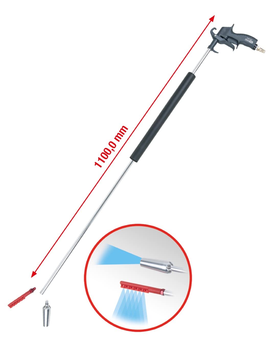 KS Tools 515.1915 Pistola soffiaggio aria, lunga, 3 pz