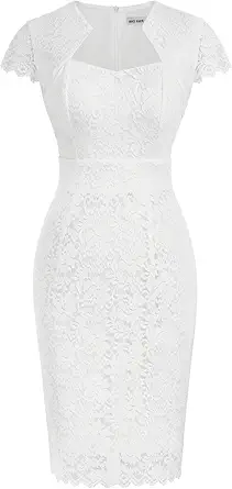 GRACE KARIN Women's Cocktail Dress with Cap Sleeves and Lace