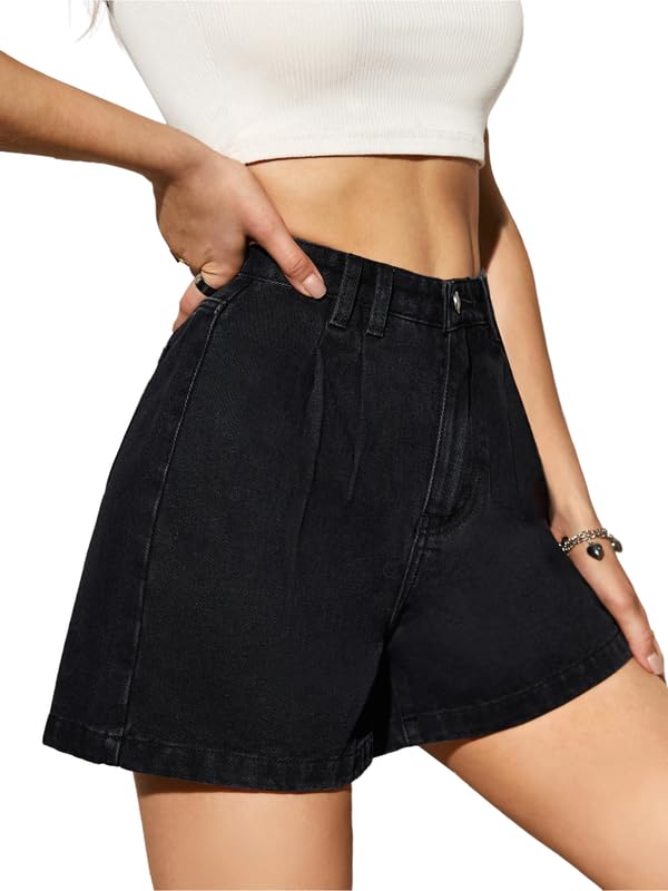 Women’s Everyday Wear Denim Shorts | Rolled Hem Denim Jeans with Pockets