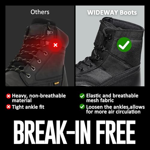 Work Boots for Men Soft Toe Breathable Waterproof Work Shoes for Construction Non Slip Black boots Mens Rubber Sole botas de trabajo para hombre Combat Working Stylish zapatos2