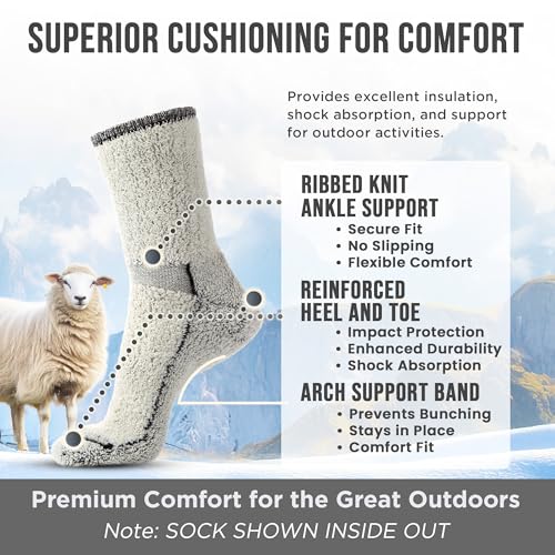 Desert Breeze Distributing Wildside Wool - The Mountaineer Alpaca and Merino Wool Boot Socks for Men and Women - Sizes S-XL3