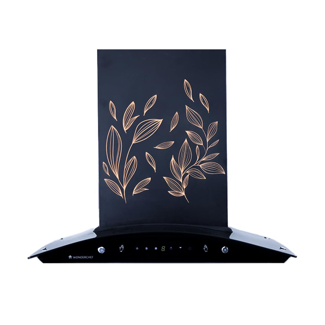 Wonderchef Ruby Curve Flora 60 cm Auto Clean Wall Mounted Chimney (Black 1200 CMH)
