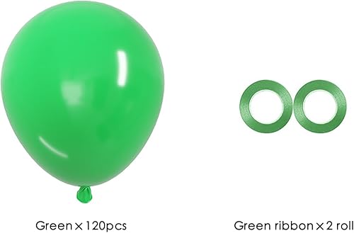 Miniatura 4 de OWill 120 globos verdes de látex verde de 12 pulgadas, calidad de helio para cumpleaños, baby shower, suministros de fiesta de boda, decoración de