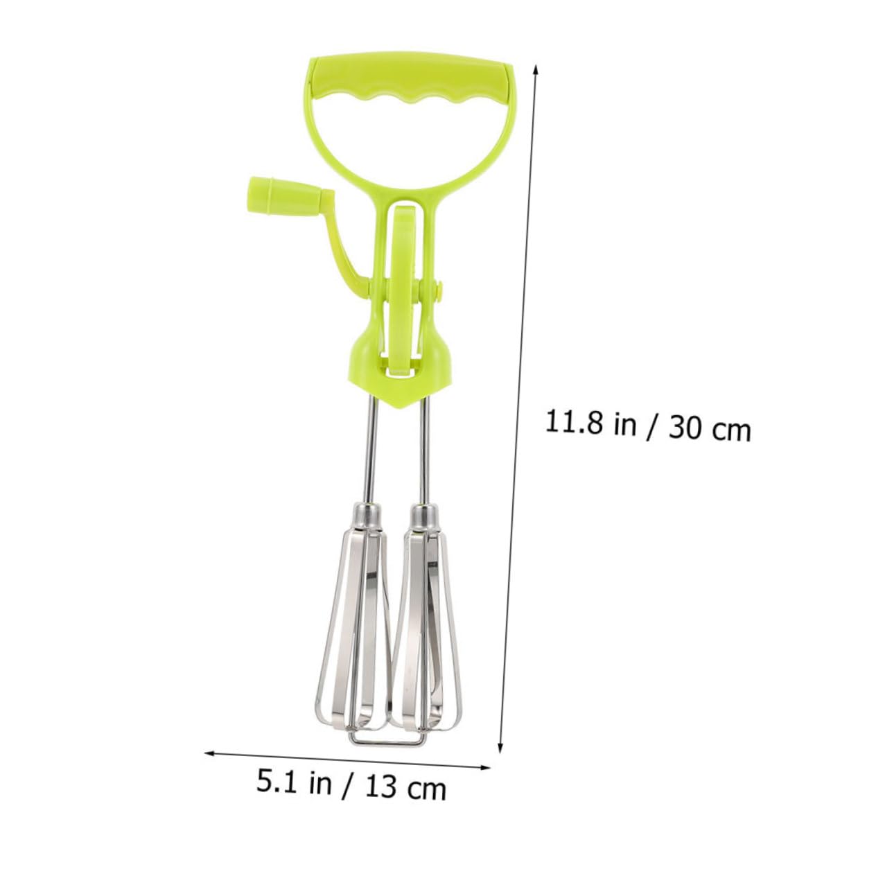 Zerodeko Hand Crank Mixer Multi-functional Stainless Steel Manual Kitchen Mixer Tool for Beating Eggs and Batter Ergonomic Design for Home and