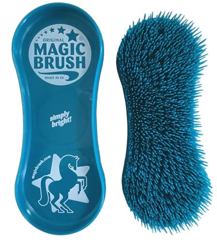 netproshop Pferde Bürsten Magic Brush Gegen Hartnäckigen Schmutz, Farbe:Petrol