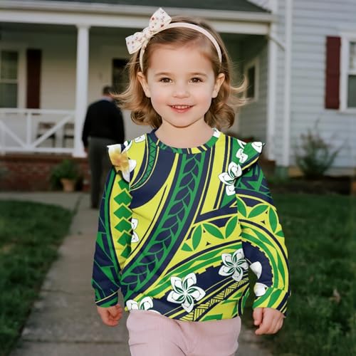 Paisley Girl Sweatshirt Toddler Long Sleeve Ruffle Pullover 1-8 Years Tops4