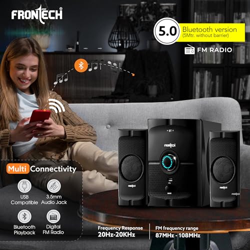Image of FRONTECH 2.1 Channel Multimedia Speaker - Feel The Beat, Love The Sound. (SW-0128)
