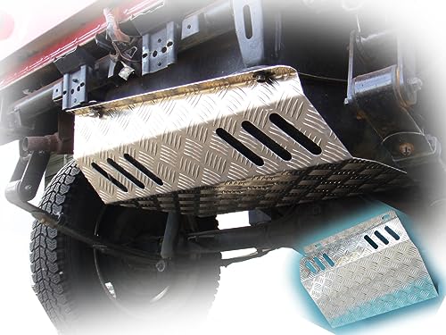 NTS GIKEN (NTS技研) 燃料タンクガード JA11 / SJ30 /JA71 / JA22 / JA12 ジムニー jimny タンクガード ガソリンタンク ガソリンタンクガード (アルミ縞板製【ダブルスリットタイプ】)