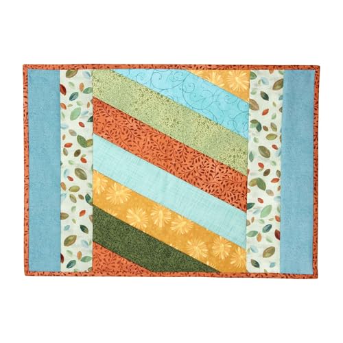 June Tailor Quilt As You Go Placemats Pattern Jakarta, 8 1/2 x 14 inches, Natural, 6 Pieces