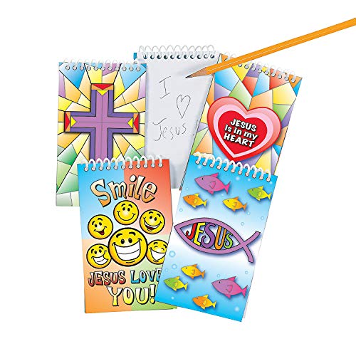Fun Express - Bloc de notas espirales religiosos, 2 Dz. - Papelería - Bloc de notas - 24 piezas