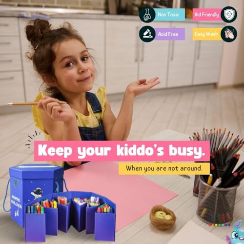 Image of Deluxe Drawing and Painting Art Set Crayon Color Set for Kids | Case Art & Craft Supplies | Great return Gift (83 Color**, 1)