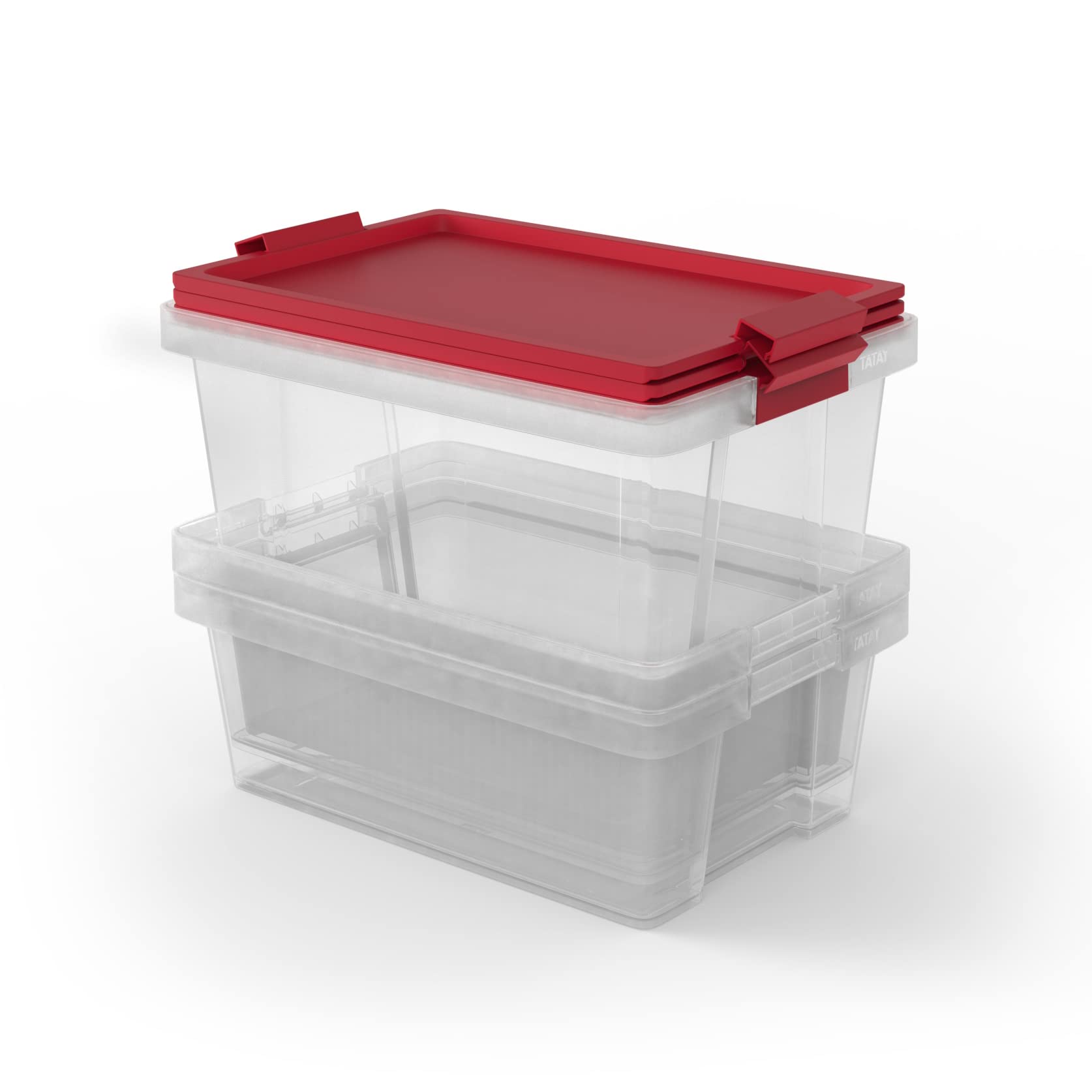 TATAY Storage Box BPA-Free Stackable Design Lid with Hinges Included
