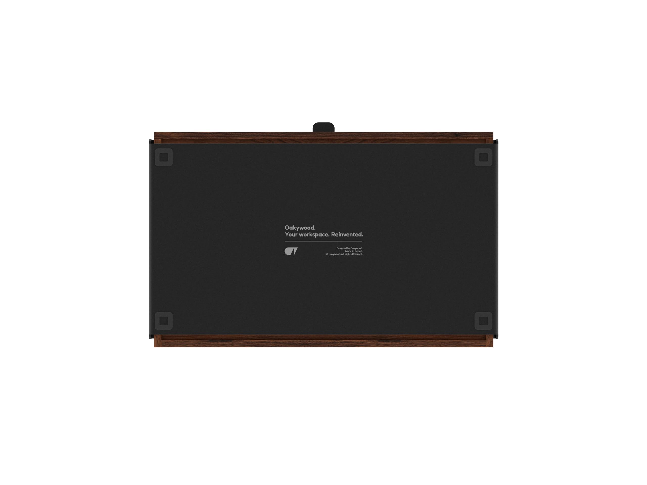 Oakywood - Schublade Schreibtisch Organizer - Aufbewahrungsbox aus Massivholz, Dokumentenhalter - Büro Organizer, Schubladen Box - für Büro Zuhause Schule - Schwarz, Walnuss - Größe Dual