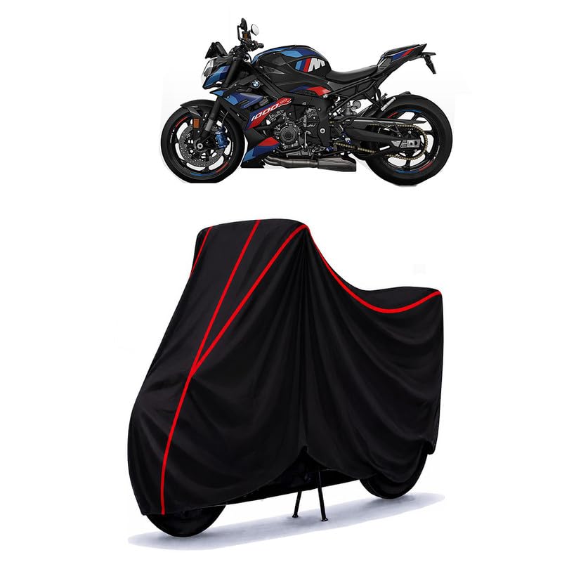 Image of M 1000 R Water Resistant Bike Cover for All Motorcycles & Scooters | Heavy Duty Premium Taffeta Fabric | UV Protection, Dustproof, Scratchproof | All Weather Two Wheeler Body Cover with Elastic Bottom