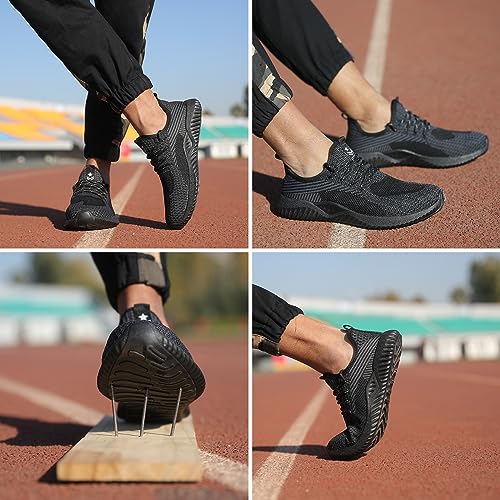 Image of Drecage Steel Toe Safety Shoes for Women Men Work Shoes Industrial & Construction Sneakers Puncture Proof Lightweight Working Shoes