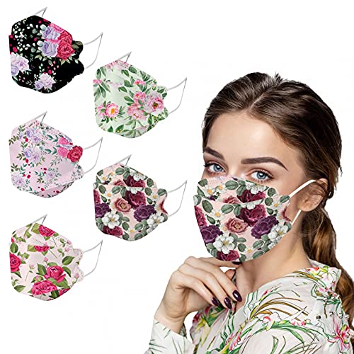 Rvikurc 50Pcs KF_94 Disposable_Masks Designs for Adult,