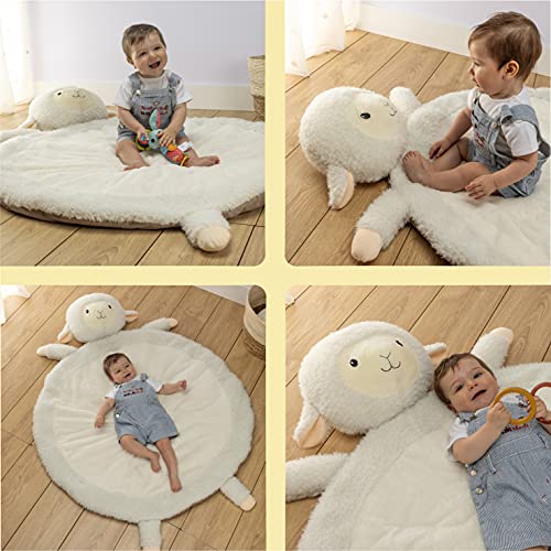 RUGUIES-Kruipdeken-Babydeken-Speelmat voor kinderen-Baby Playmat- Zachte Babymat voor kruipen en slapen-Zachte Pluche Babymat-Geschenk Geboorte-Geschenk Baby Shower baby meisje- Maat XL. - Afbeelding 7