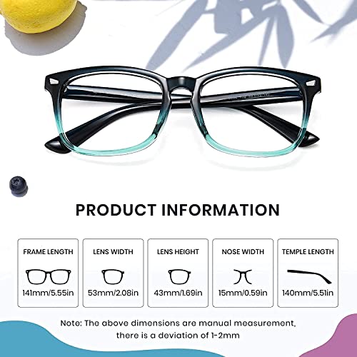 Image of CREEK Blue Light Blocking Glasses Gaming Filter Square Eyeglasses for Eye Protection Men Women, Computer /Tablet /Laptop /Mobile /TV, Anti-blue & Anti eyestrain with Testing Kit