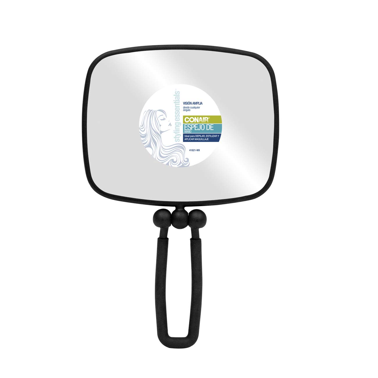 ConairSoft Touch Rectangle Mirror Black