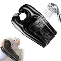 Haarwaschbecken für Bettlägerige, Aufblasbare Haarwaschbecken, Mobiles Waschbecken,Tragbares Shampoo Becken,Tragbare Kopfstütze für Friseure,Für Ältere Menschen, Behinderte, Schwangerschaft, Schwarz
