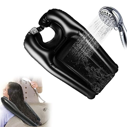 Bac a Shampoing Domicile, Bac à shampooing Portable, Lavabo Gonflable Portable Pour Chevet,Bac Coiffure Domicile Lave Tete, pour Handicapées Enceintes...