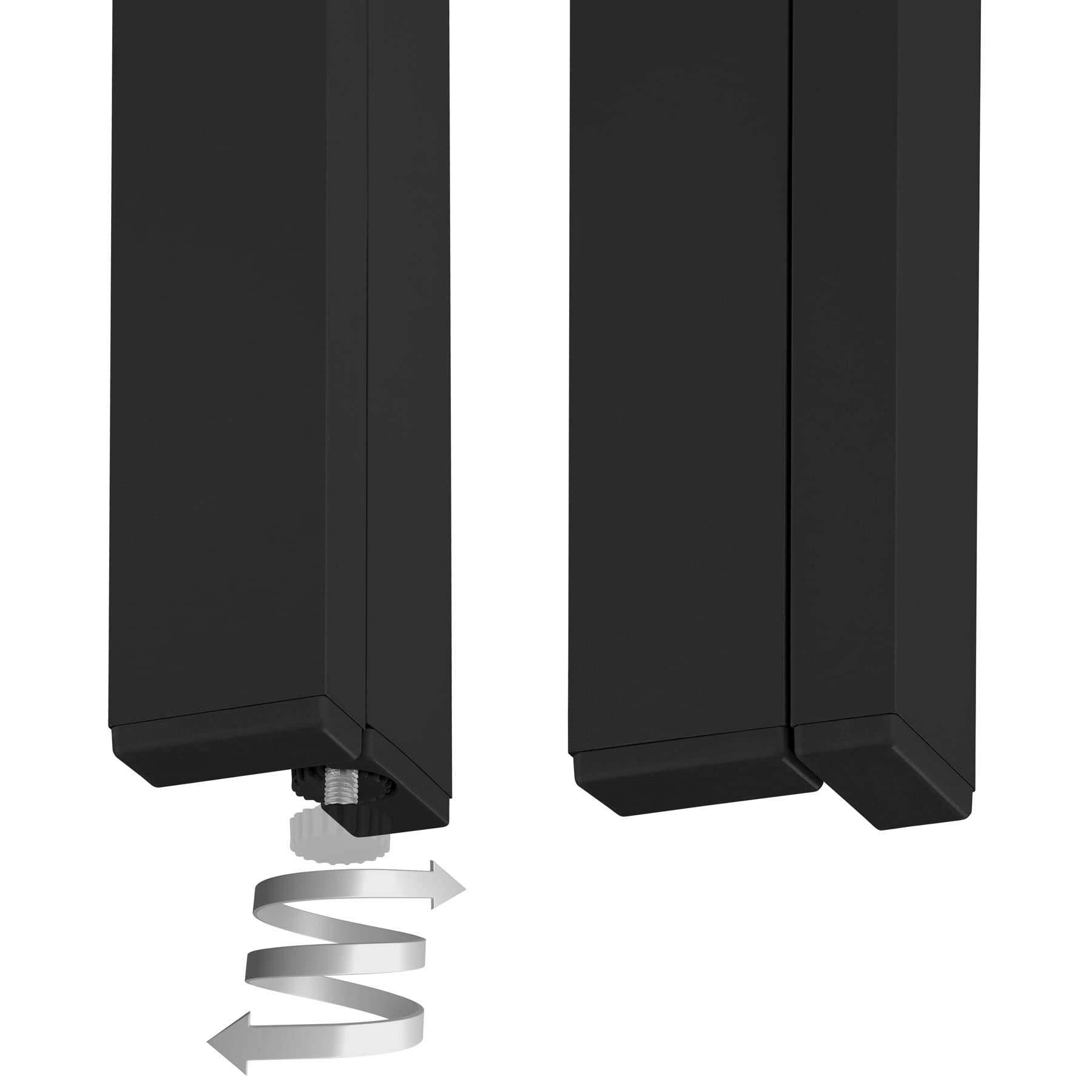 tectake® Mesa Jardín Exterior de Aluminio 150x90x74,5cm, Mesa Terraza, Patas Ajustables y Topes, Mueble Jardín Resistente a Intemperie, Fácil Montaje - Negro/Negro