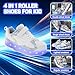 Yogeeft Kids Roller Shoes, Retractable Wheels and Adjustable Flashing Light-Up Sneakers for Christmas Birthday Party Gifts