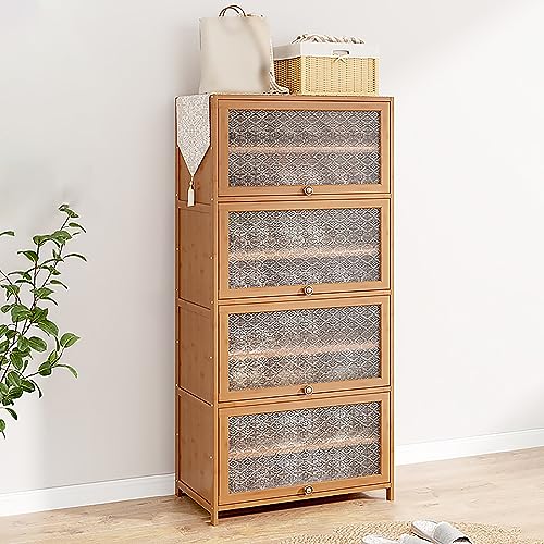 Buffet en rotin étroit grand format et meuble de rangement à chaussures chic pour hall