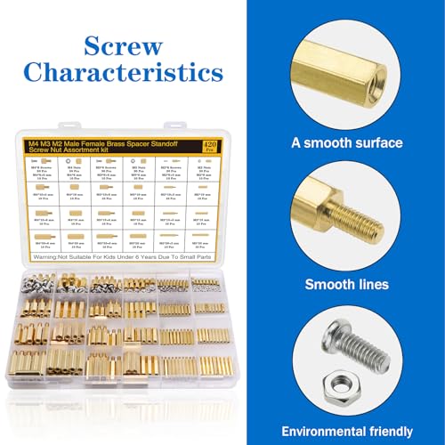 image for Csdtylh 420Pcs M2 M3 M4 Motherboard Standoffs&Screws&Nuts Kit, Hex Mal